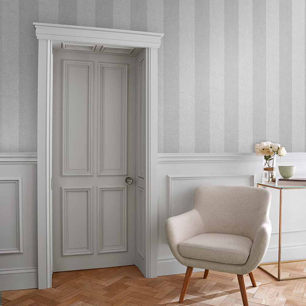 Heritage Stripe Wallpaper - Grey - Graham & Brown - 107590 - Premier Wallcovering