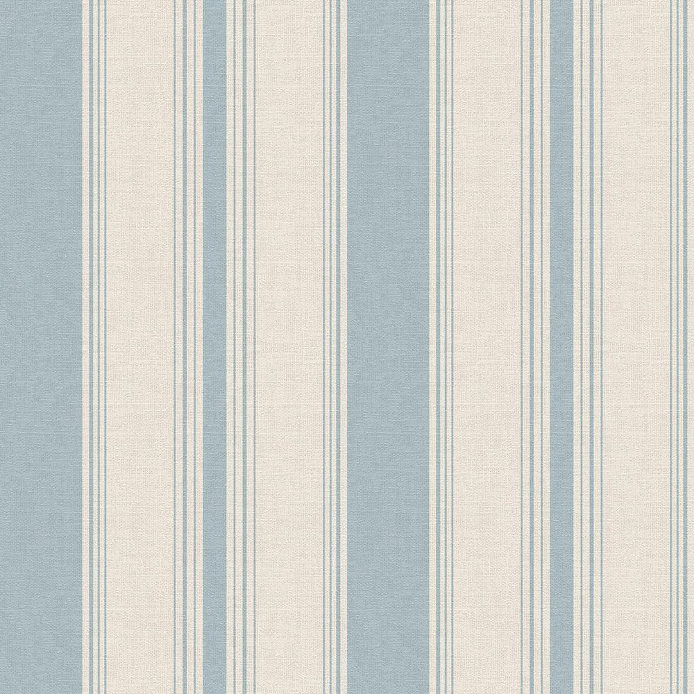 Heritage Stripe Wallpaper - Mineral and Vintage Cream - LAN100074 - Lucie Annabel - Premier Wallcovering