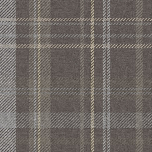 Heritage Tartan Wallpaper - Earl Blue and Vintage Cream on Earl Grey - LAN100117 - Lucie Annabel - Premier Wallcovering