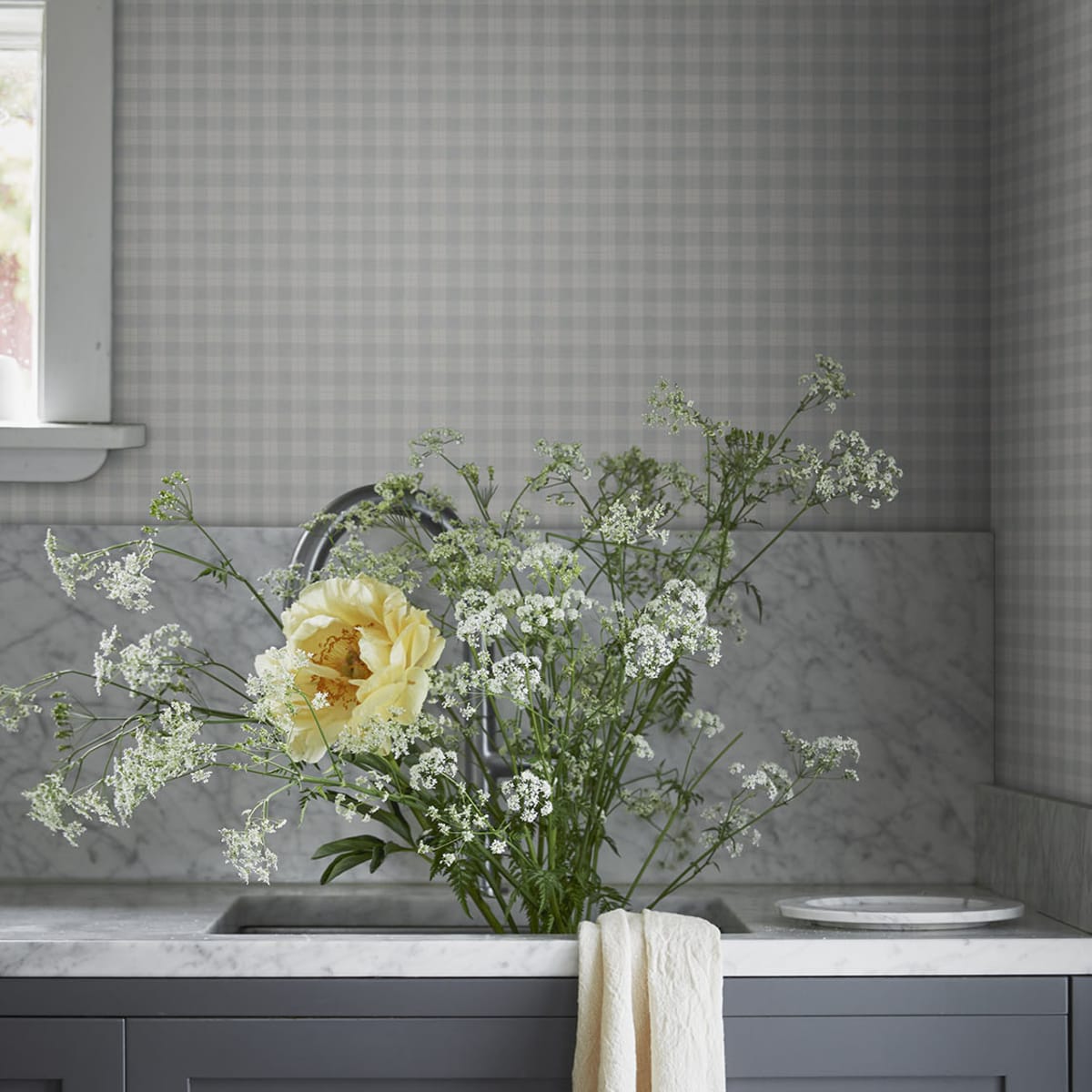 Herman Wallpaper - Misty Blue - Sandberg - 245-16 - Premier Wallcovering