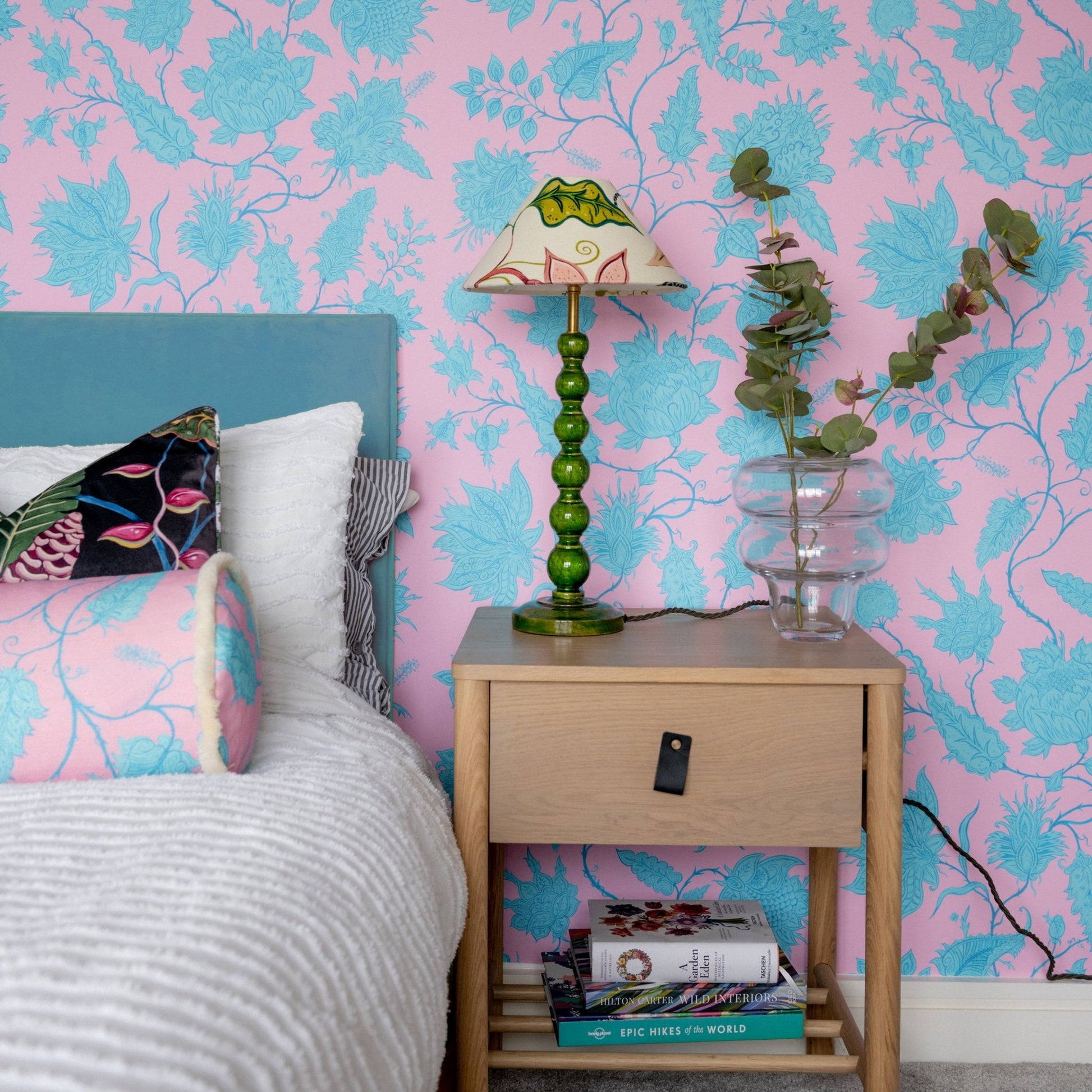 Hermosa Wallpaper - Pink/Turquoise - Wear The Walls - HEPT807652 - Premier Wallcovering