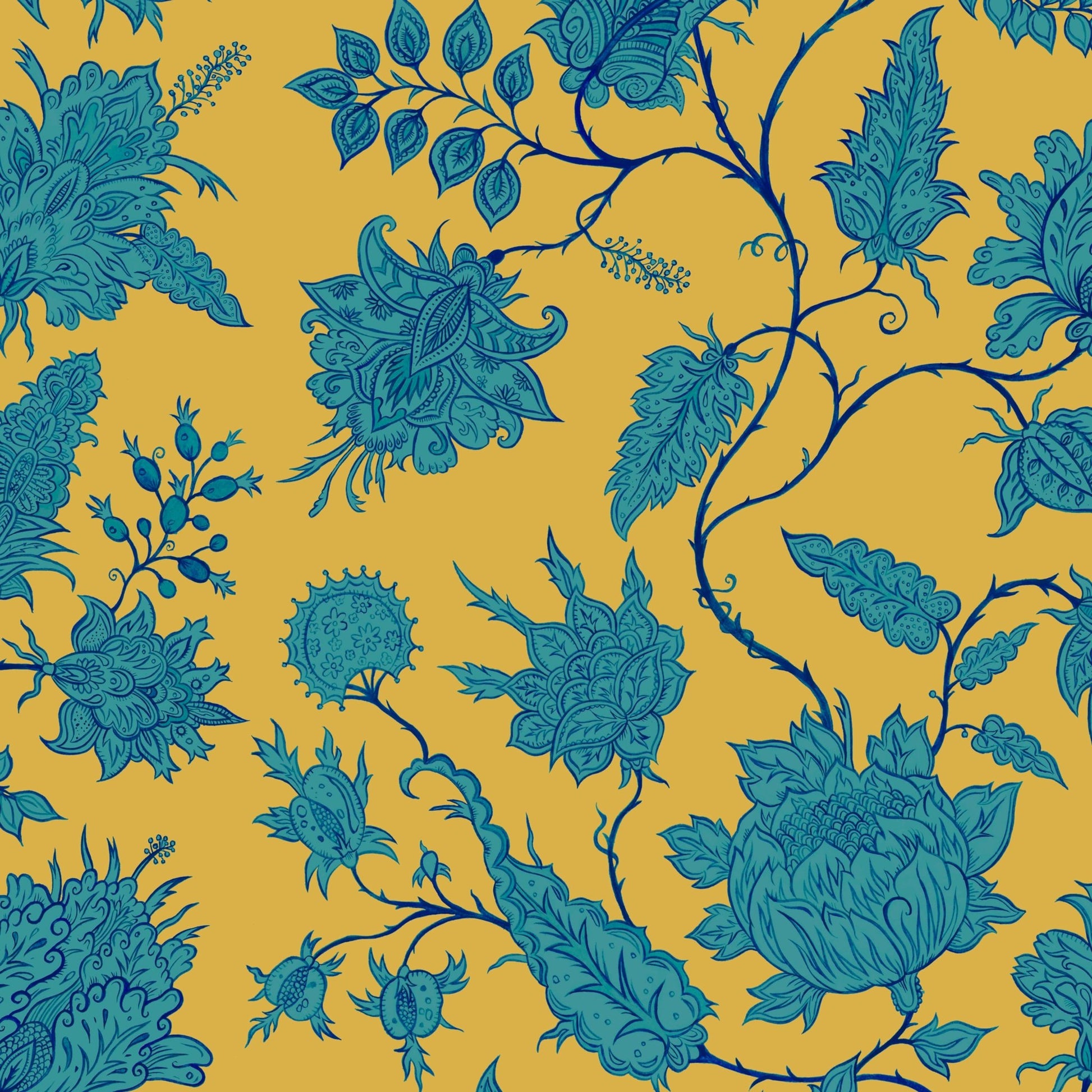 Hermosa Wallpaper - Citrine/Zircon - Wear The Walls - HECZ807652 - Premier Wallcovering