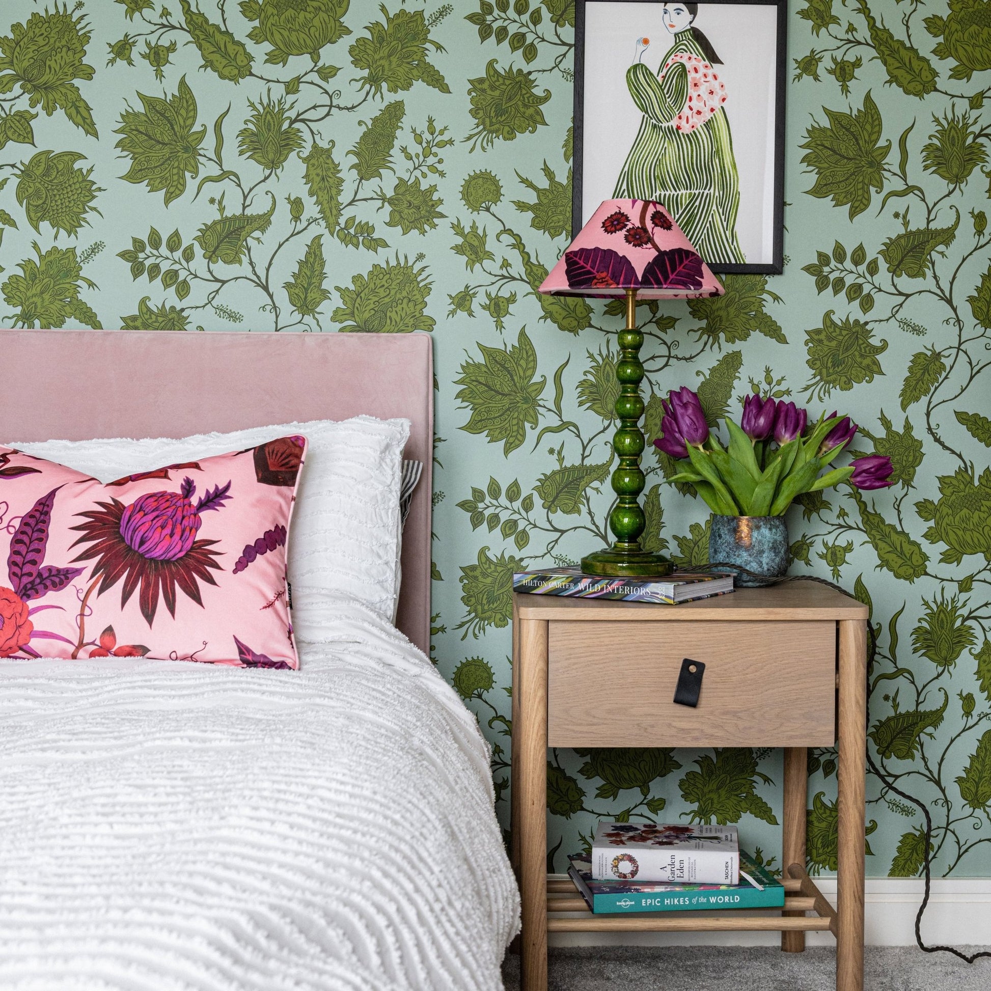 Hermosa Wallpaper - Jade/Peridot - Wear The Walls - HEJP807652 - Premier Wallcovering