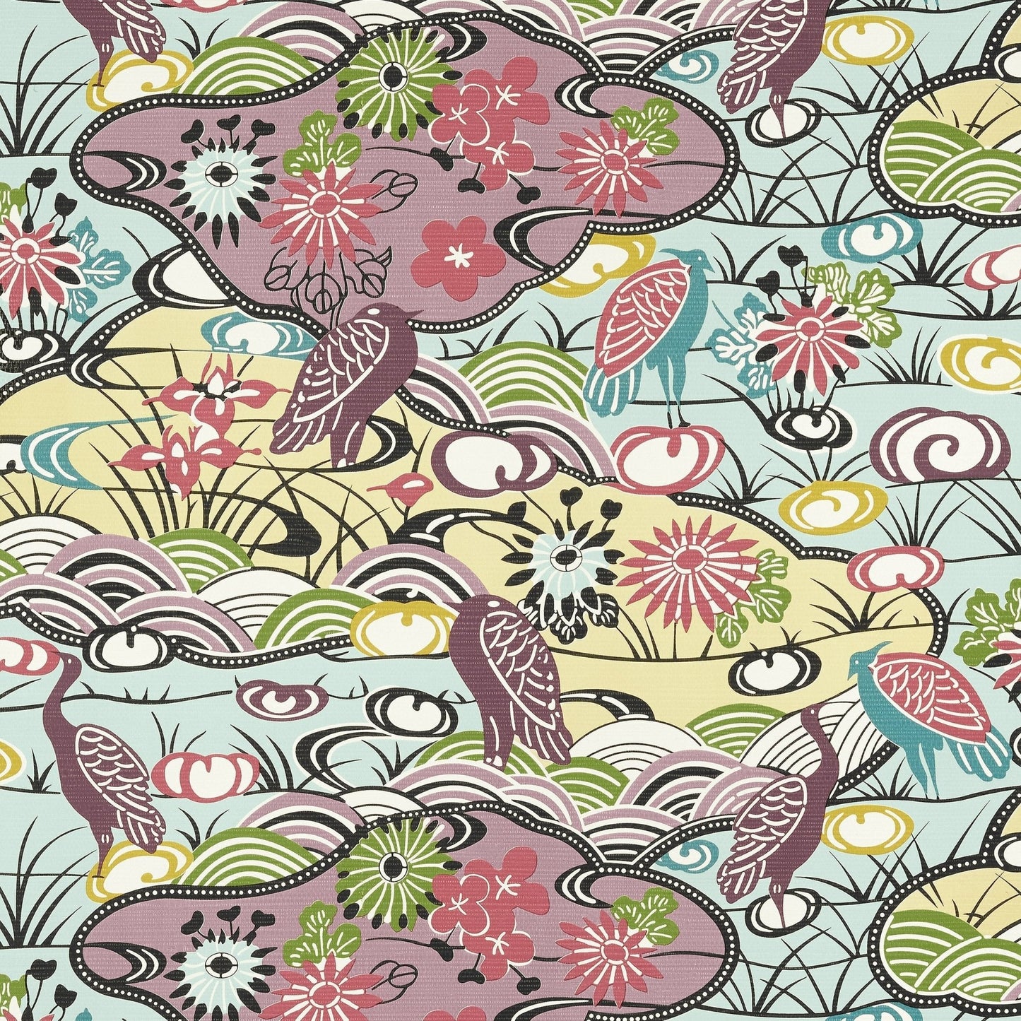 Heron Stream Wallpaper - Multi - Thibaut - T13334 - Premier Wallcovering