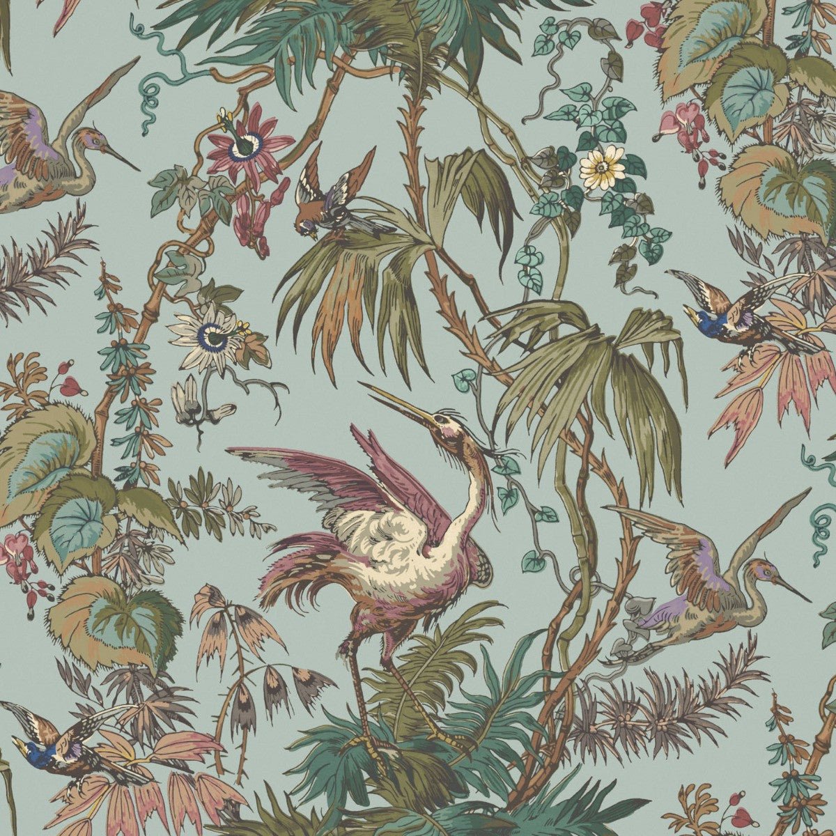 Herons Wallpaper - Mineral - Warner House - Premier Wallcovering