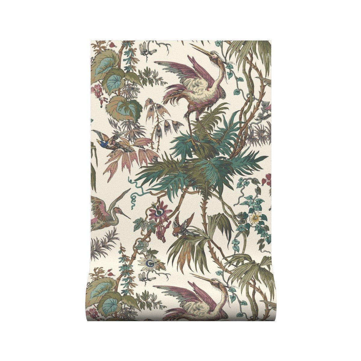 Herons Wallpaper - Ivory - Warner House - Premier Wallcovering