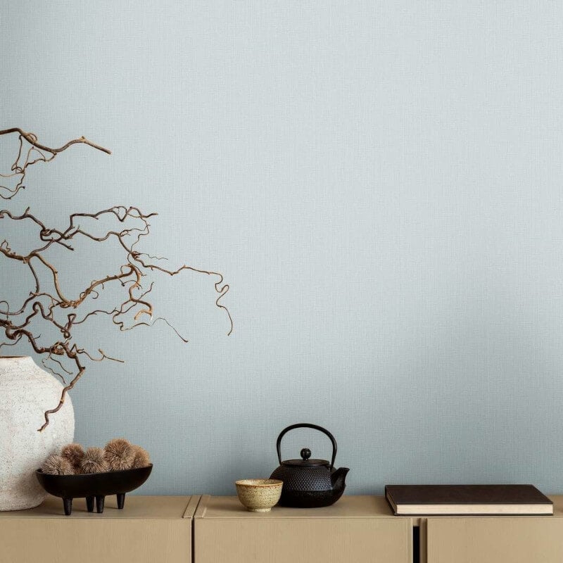 Hessian Texture Wallpaper - Blue - Michalsky Living - 39986-8 - Premier Wallcovering