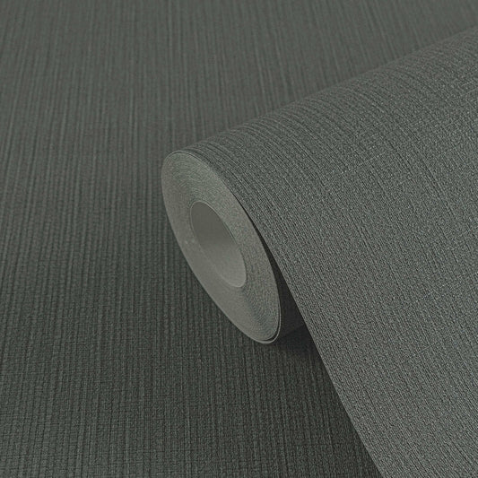 Hessian Texture Wallpaper - Black/Grey - Michalsky Living - 39986-1 - Premier Wallcovering