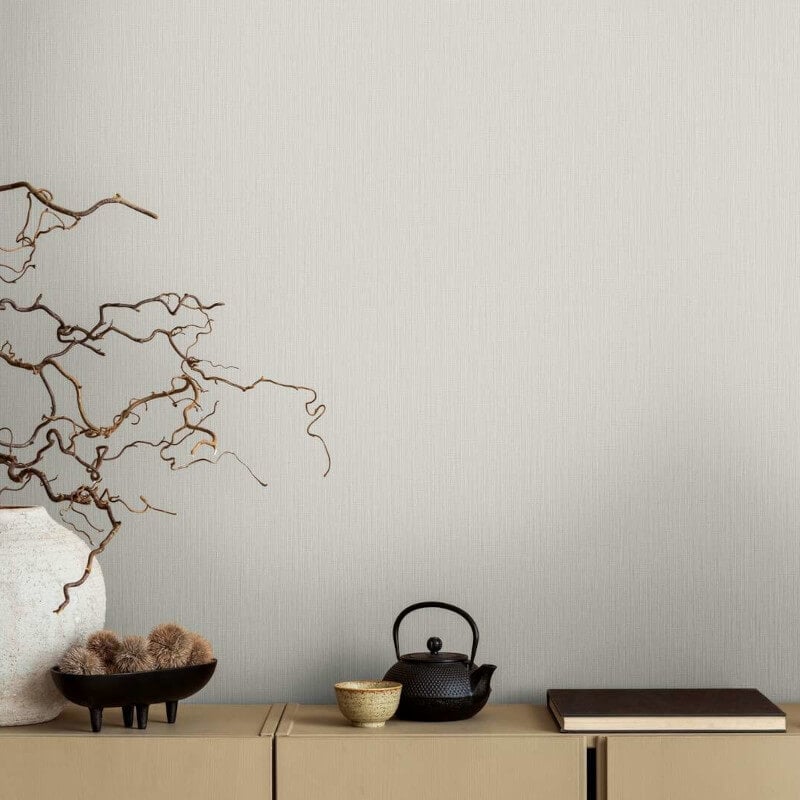 Hessian Texture Wallpaper - Grey/Beige - Michalsky Living - 39986-3 - Premier Wallcovering