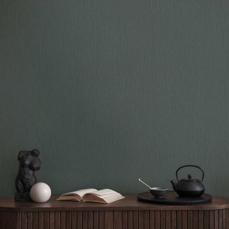 Hessian Texture Wallpaper - Black/Grey - Michalsky Living - 39986-1 - Premier Wallcovering