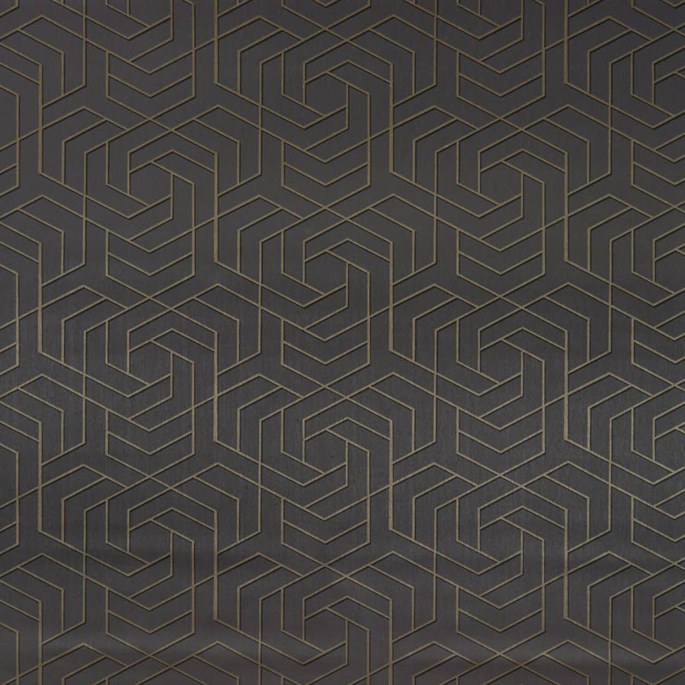 Hexagon Trellis Wallpaper - Black - Osborne & Little - W7352-07 - Premier Wallcovering