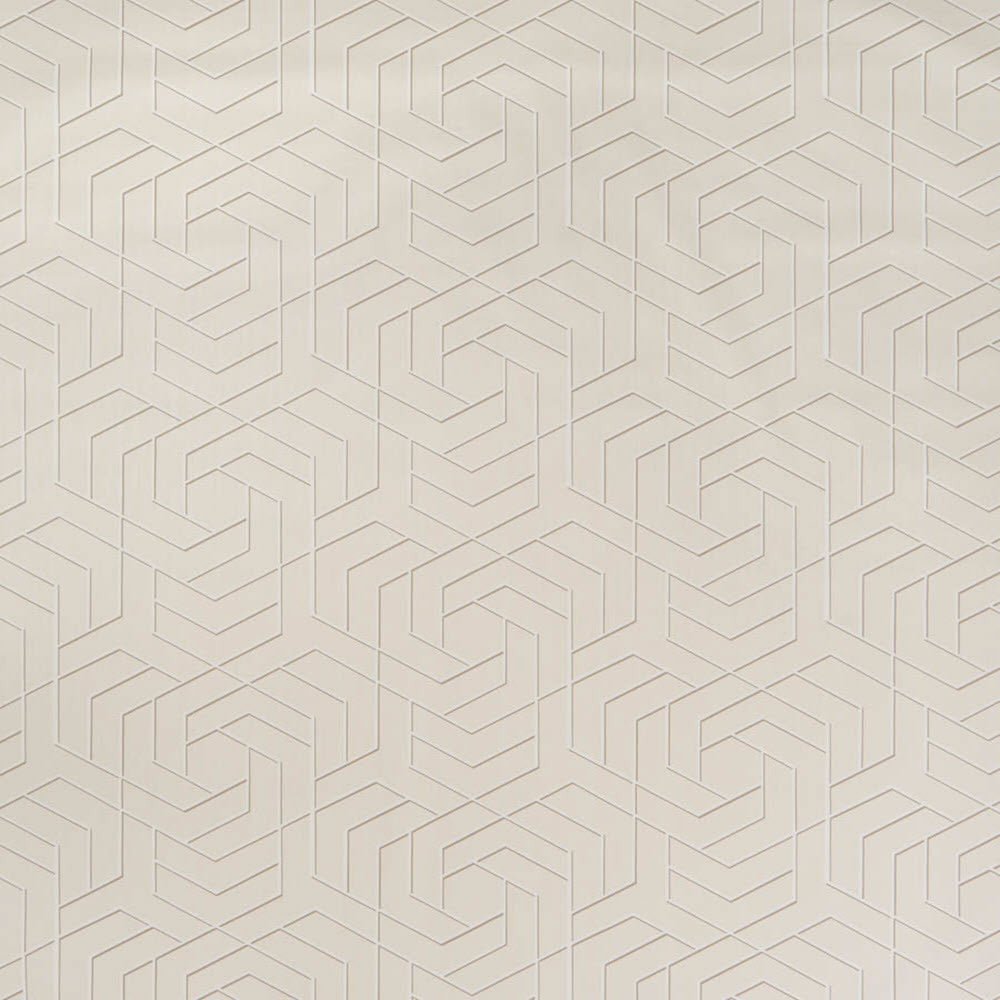 Hexagon Trellis Wallpaper - White - Osborne & Little - W7352-03 - Premier Wallcovering