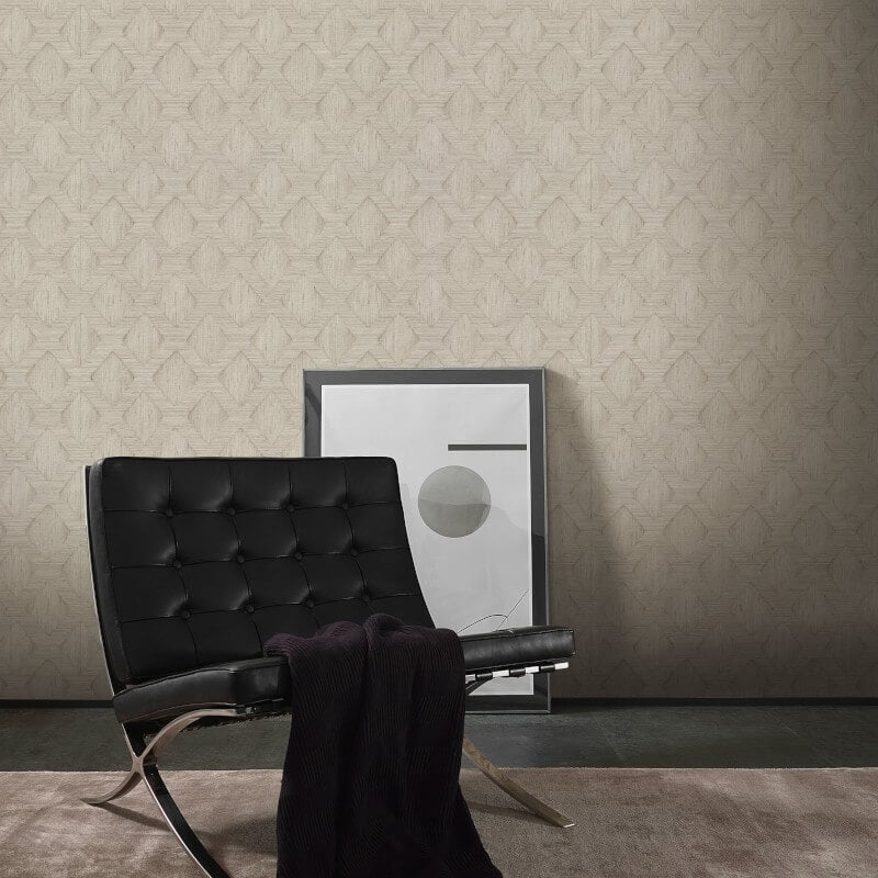 Hidden Harmony Geometric Wallpaper - Soft Taupe - Erismann - 10509 - 02 - Premier Wallcovering