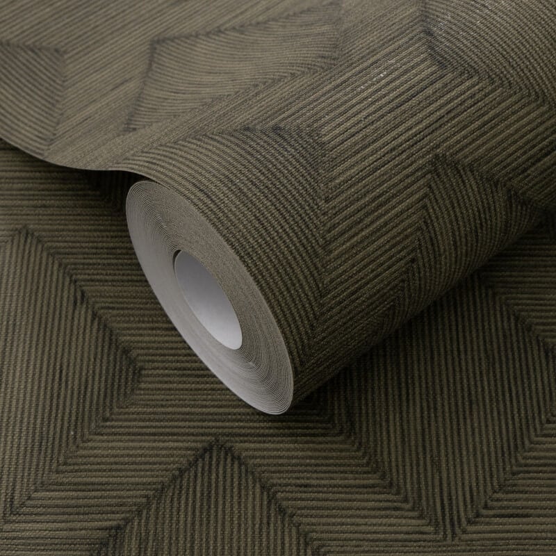 Hidden Harmony Geometric Wallpaper - Forest Green - Erismann - 10509 - 36 - Premier Wallcovering