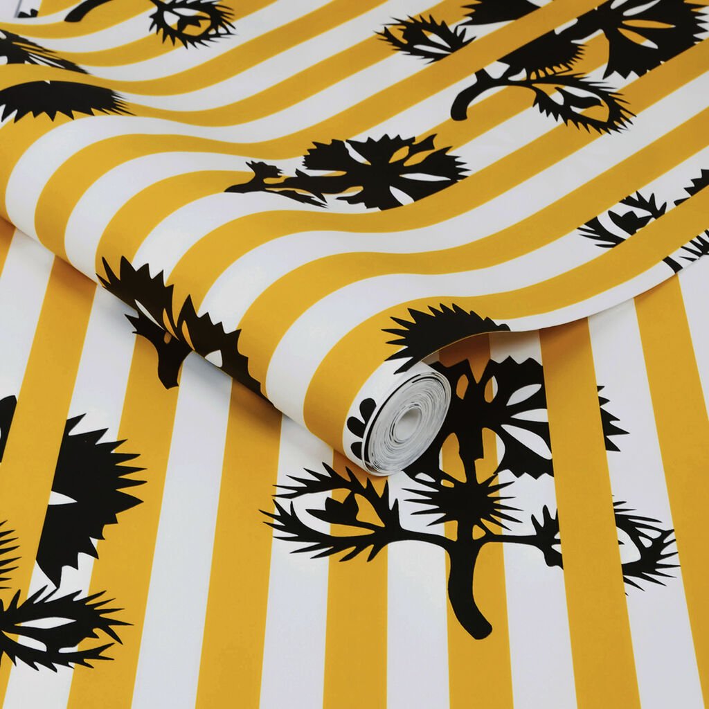 Hide and Seek Wallpaper - Mustard - Graham & Brown - 113478 - Premier Wallcovering