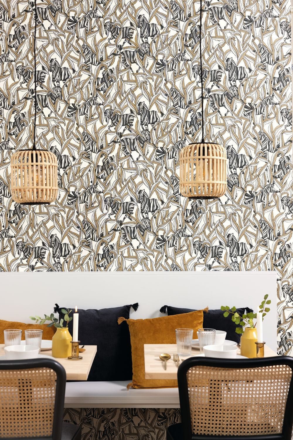 Hiding Wallpaper - Blanc Noir - Caselio - 104299988 - Premier Wallcovering