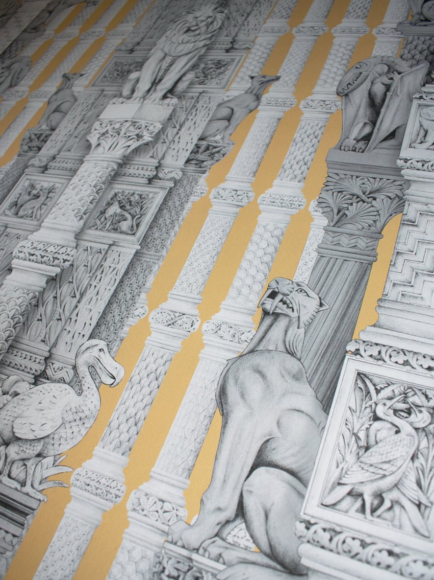 Hierarchy Wallpaper - Mustard - Divine Savages - DVS038-HIE-MUS-WR - Premier Wallcovering