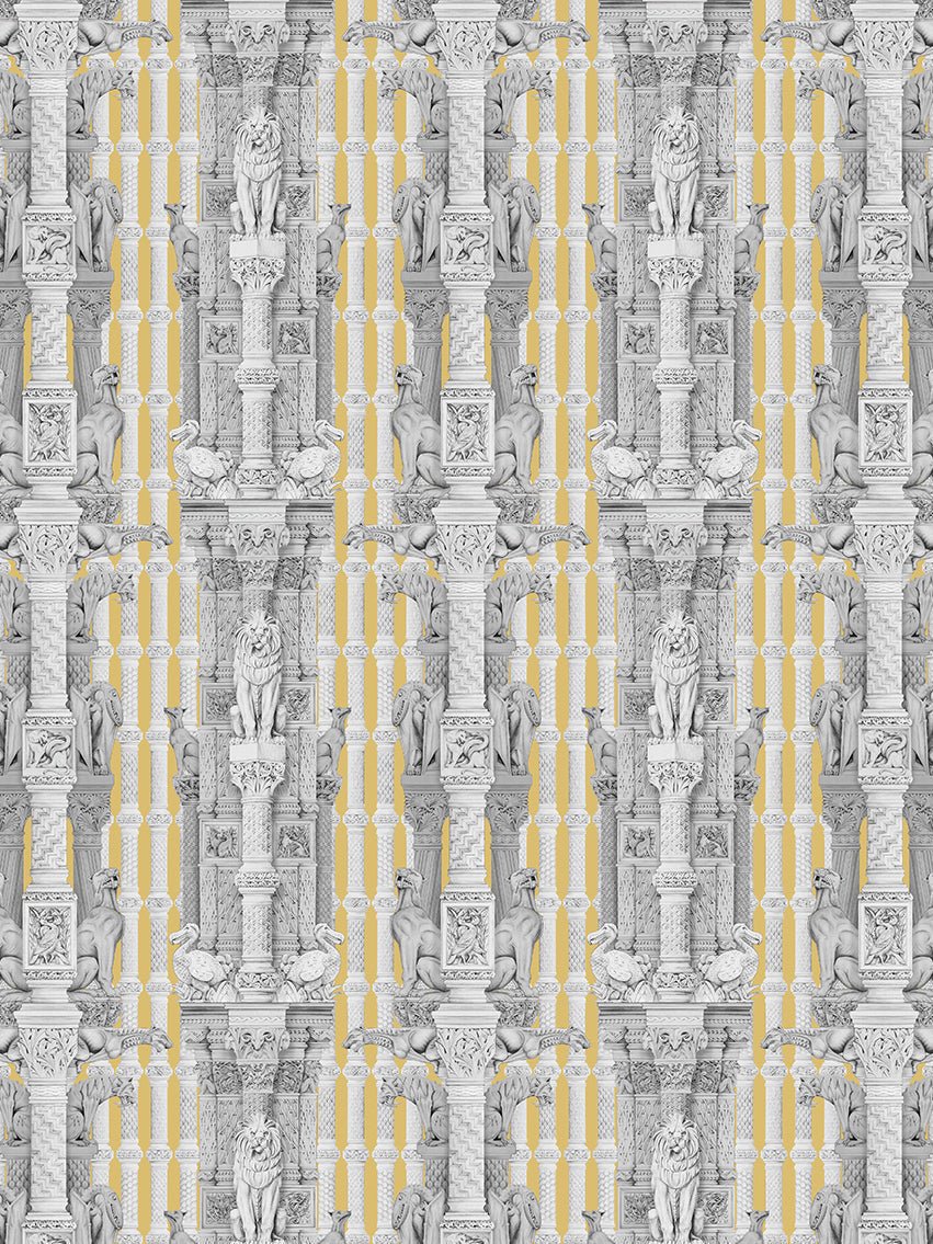 Hierarchy Wallpaper - Mustard - Divine Savages - DVS038-HIE-MUS-WR - Premier Wallcovering