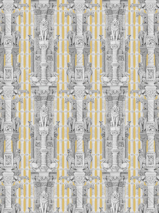 Hierarchy Wallpaper - Mustard - Divine Savages - DVS038-HIE-MUS-WR - Premier Wallcovering