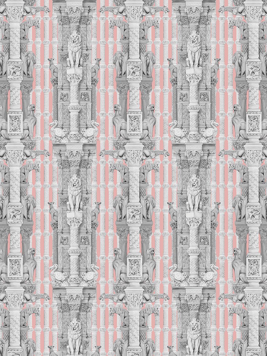 Hierarchy Wallpaper - Blush - Divine Savages - DVS039-HIE-BLS-WR - Premier Wallcovering