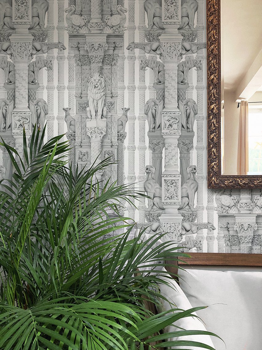 Hierarchy Wallpaper - Pencil Grey - Divine Savages - DVS041-HIE-PEN-WS - Premier Wallcovering