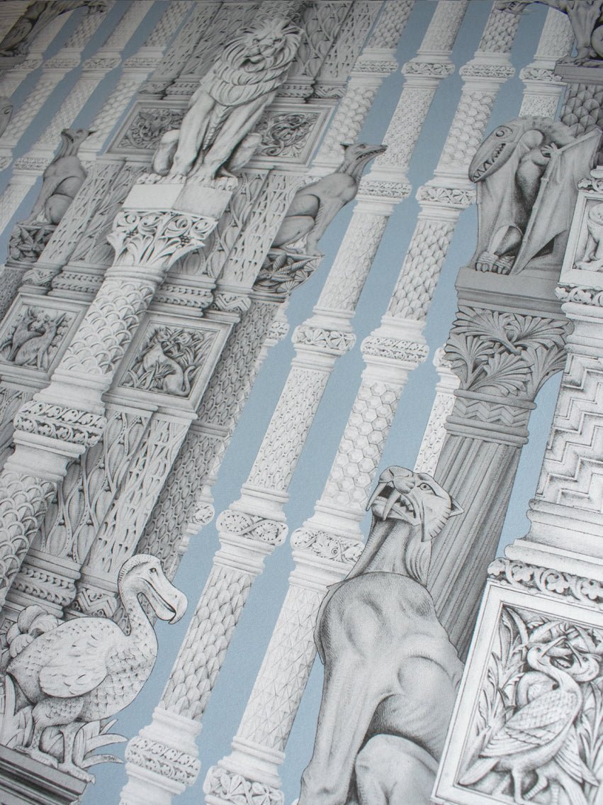 Hierarchy Wallpaper - Blue - Divine Savages - DVS040-HIE-BLU-WR - Premier Wallcovering