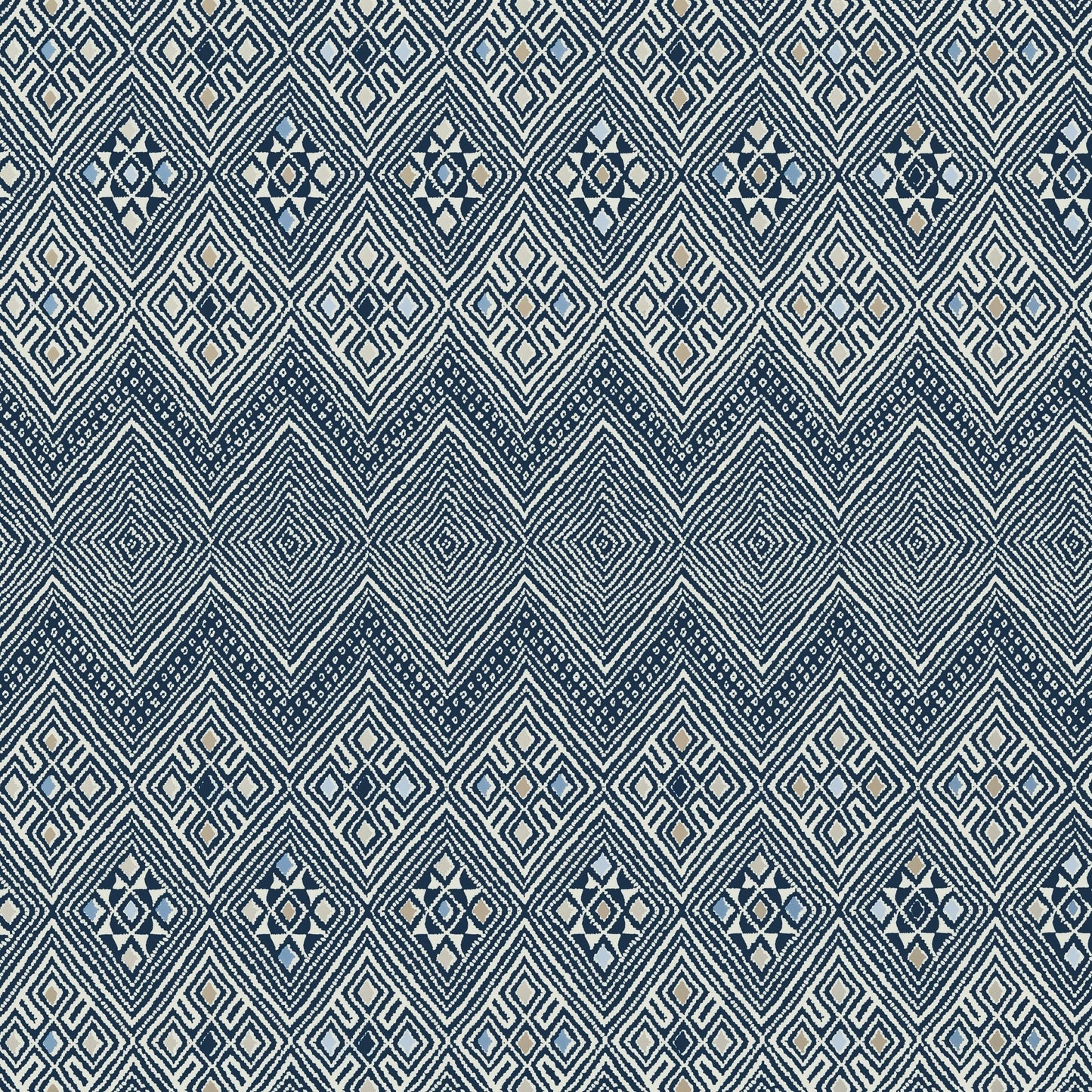 High Plains Wallpaper - Navy & White - Thibaut - T13231 - Premier Wallcovering