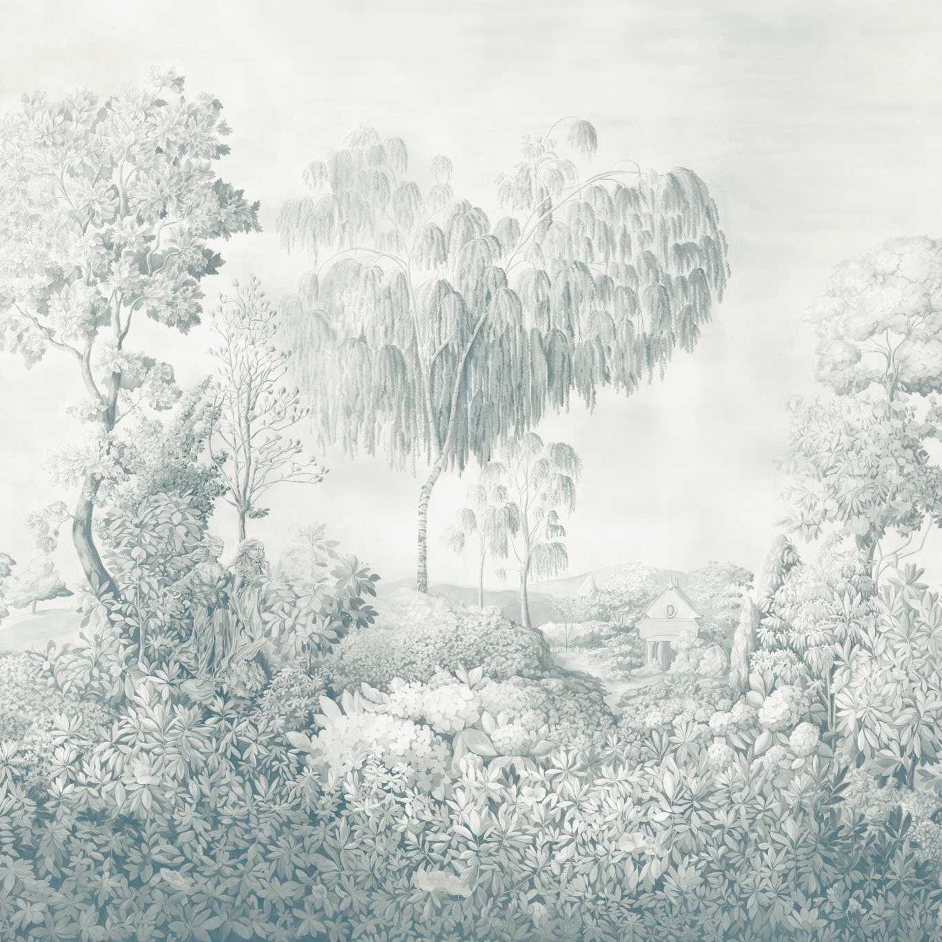 Highgrove Arboretum Wallpaper - Ether Blues - Sanderson - DHIP217513 - Premier Wallcovering