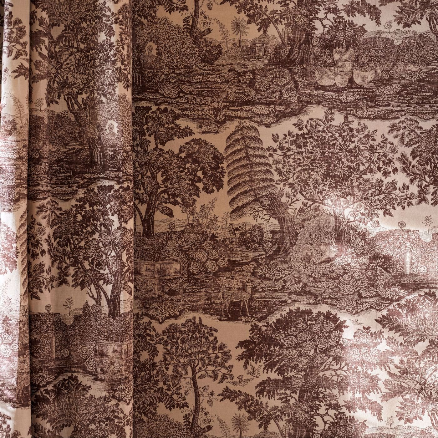 Highgrove Toile Wallpaper - Oak - Sanderson - DHIP217478 - Premier Wallcovering
