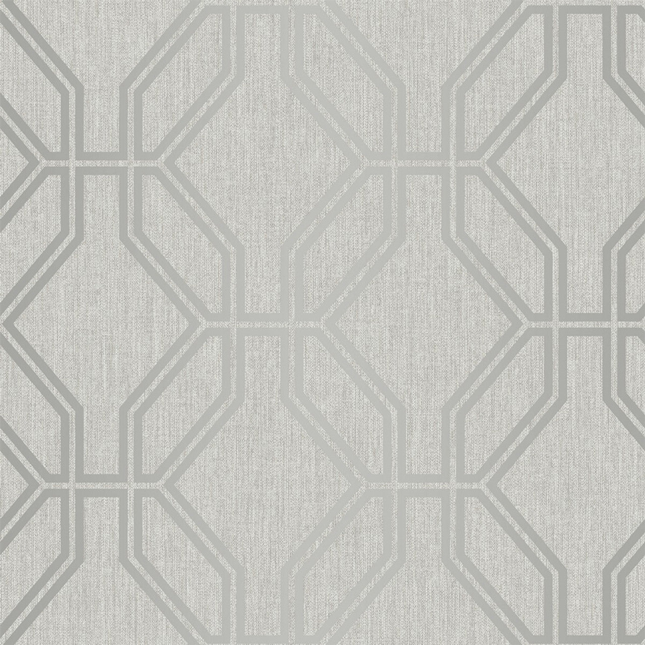 Highgrove Trellis Wallpaper - Grey & Silver - Rasch - 275277 - Premier Wallcovering