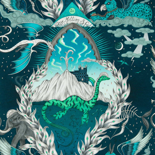 Highlandia Wallpaper - Marine - Clarke & Clarke - Emma J Shipley - W0214/01 - Premier Wallcovering