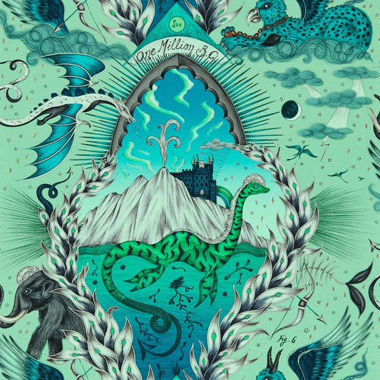 Highlandia Wallpaper - Sage - Clarke & Clarke - Emma J Shipley - W0214/02 - Premier Wallcovering