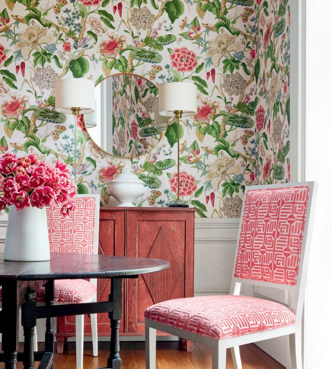 Hill Garden Wallpaper - Spa Blue - Thibaut - T13654 - Premier Wallcovering