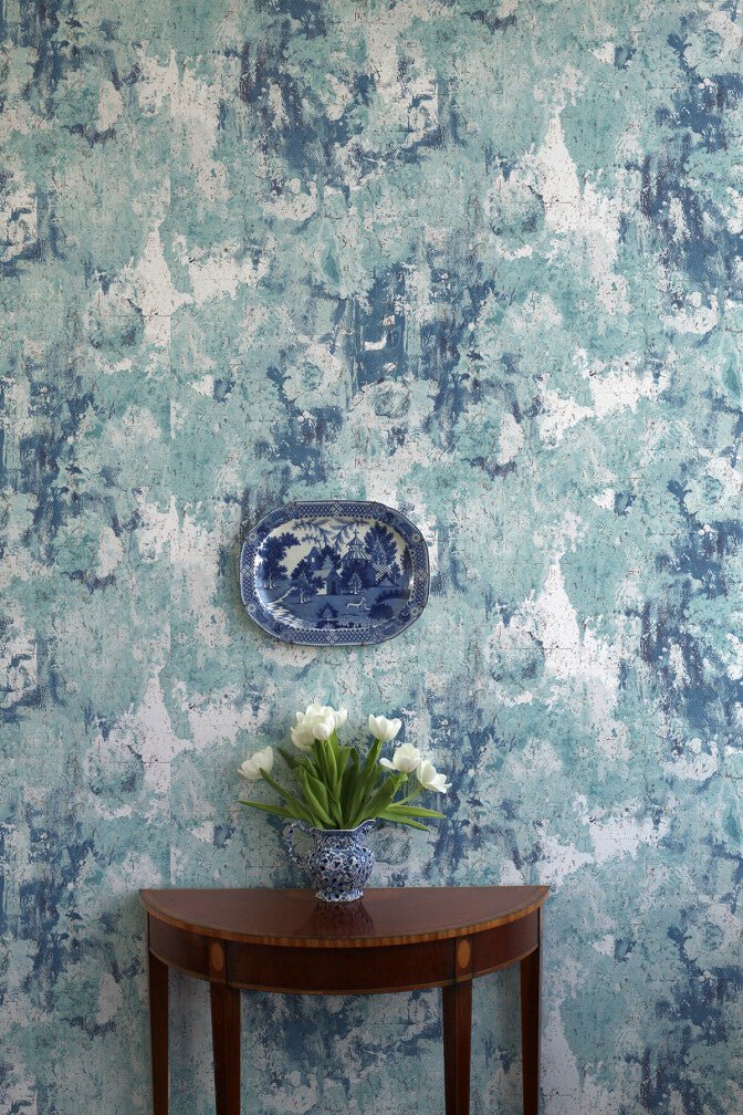 Hodge Splodge Cork Wallpaper - Steamroller Blue - Timorous Beasties - DWN/HODS/WSCF/02 - Premier Wallcovering