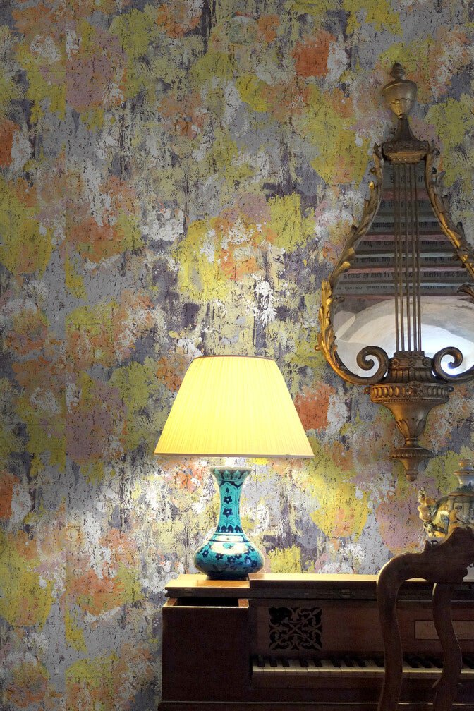 Hodge Splodge Cork Wallpaper - Yellow Crush - Timorous Beasties - DWN/HODS/WSCF/01 - Premier Wallcovering