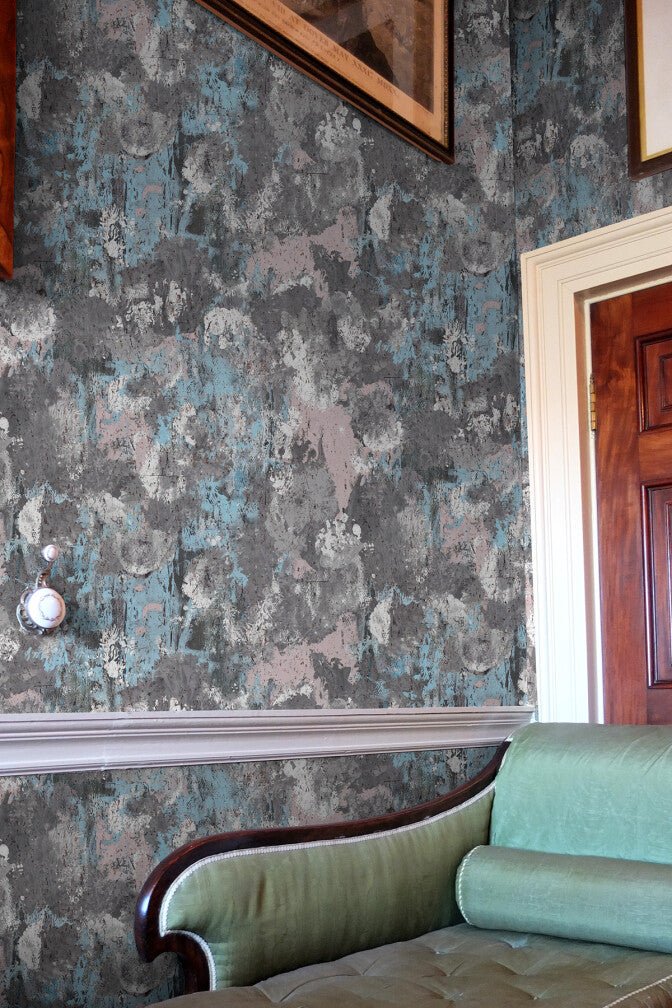 Hodge Splodge Cork Wallpaper - Blue Hint Mash - Timorous Beasties - DWN/HODS/WSCF/03 - Premier Wallcovering