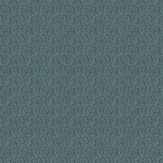 Hoja Wallpaper - Air Force Blue - Little Greene - 0263HOAIRFO - Premier Wallcovering