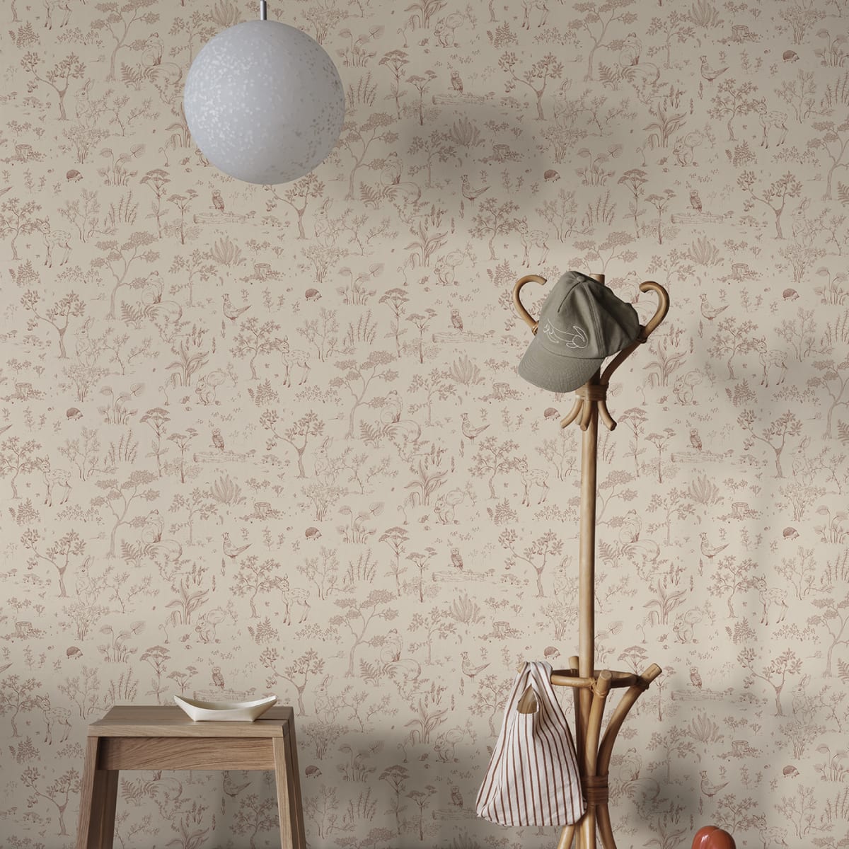 Hollie Wallpaper - Terracotta - Sandberg - S10641 - Premier Wallcovering