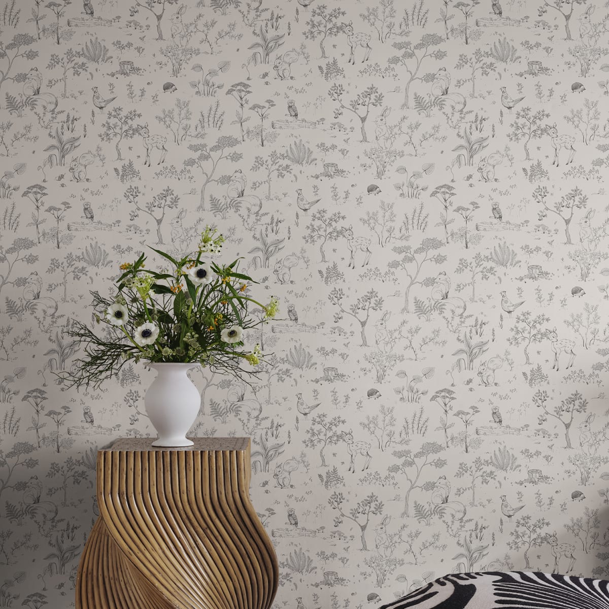 Hollie Wallpaper - Graphite - Sandberg - S10642 - Premier Wallcovering