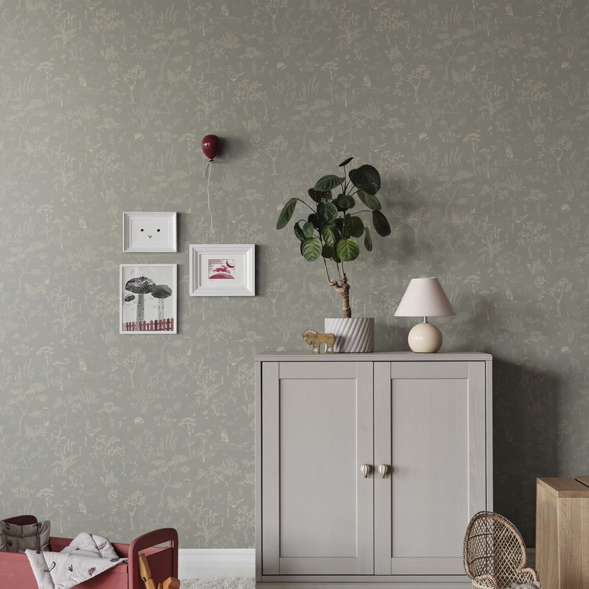 Hollie Wallpaper - Misty Blue - Sandberg - S10640 - Premier Wallcovering
