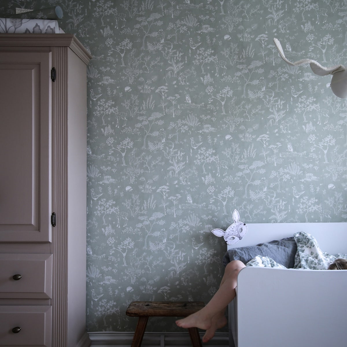 Hollie Wallpaper - Pistachio - Sandberg - 232-38 - Premier Wallcovering