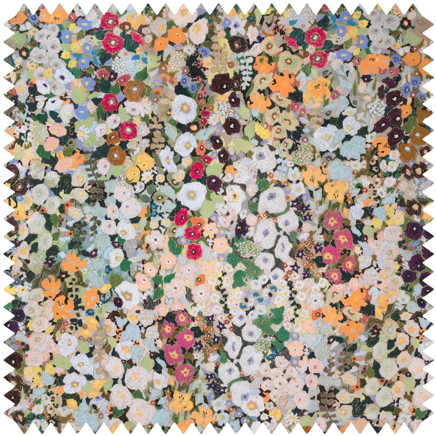 Hollyhocks Cotton Linen Fabric - Summer - House of Hackney - 1-FA-HOL-CL-SUM-XXX-XXX - Premier Wallcovering