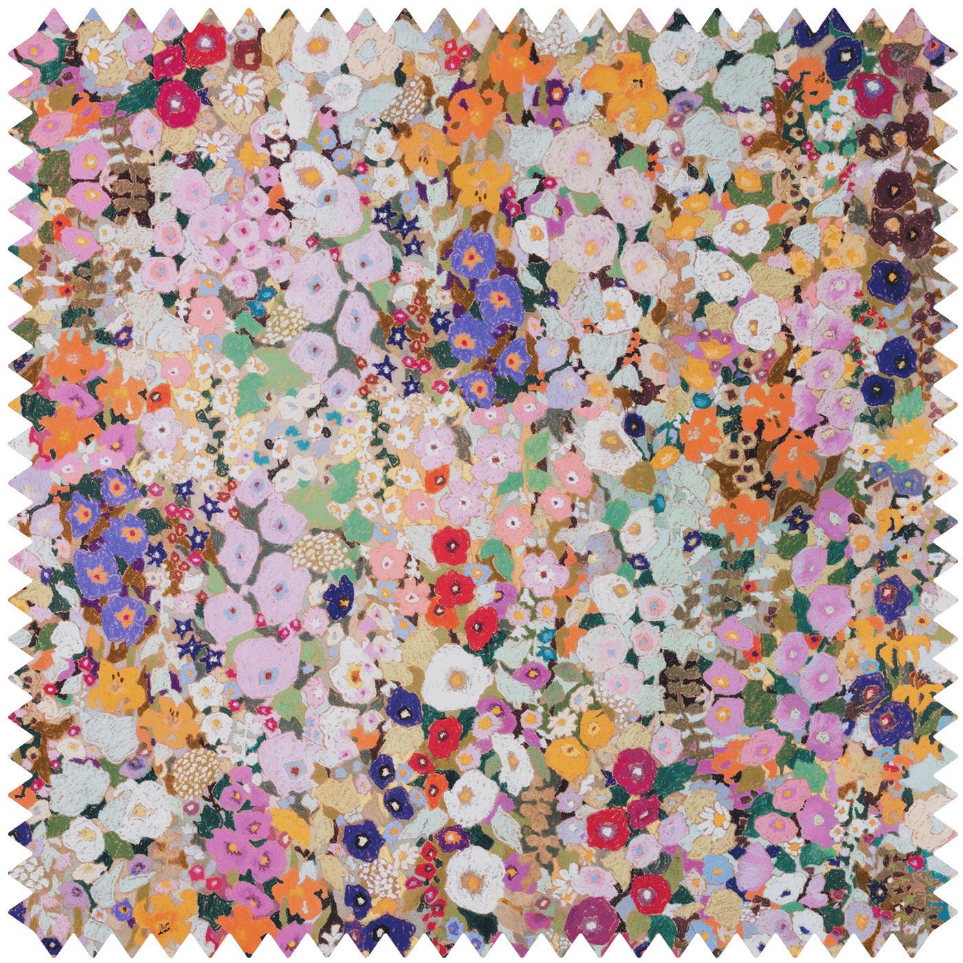 Hollyhocks Cotton Linen Fabric - Spring - House of Hackney - 1-FA-HOL-CL-SPR-XXX-XXX - Premier Wallcovering