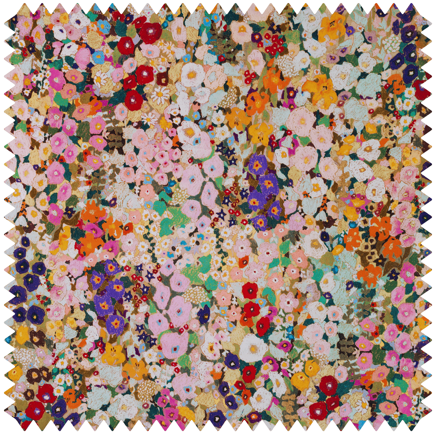 Hollyhocks Organic Velvet Fabric - Spring - House of Hackney - 1-FA-HOL-OV-SPR-XXX-XXX - Premier Wallcovering