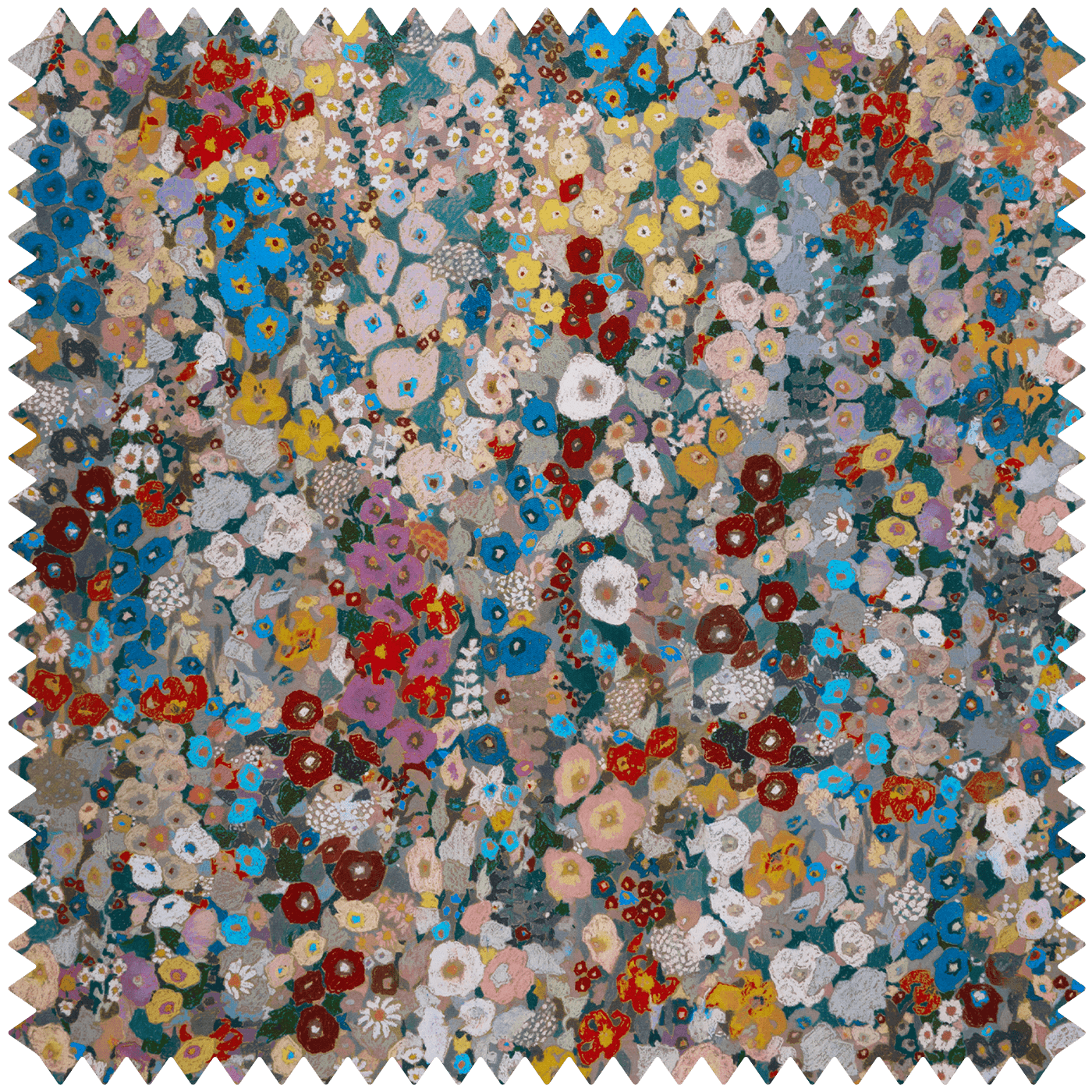 Hollyhocks Recycled Performance Fabric - Autumn - House of Hackney - 1-FA-HOL-RP-AUT-XXX-XXX - Premier Wallcovering