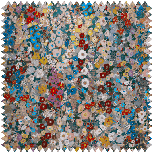 Hollyhocks Recycled Performance Fabric - Autumn - House of Hackney - 1-FA-HOL-RP-AUT-XXX-XXX - Premier Wallcovering