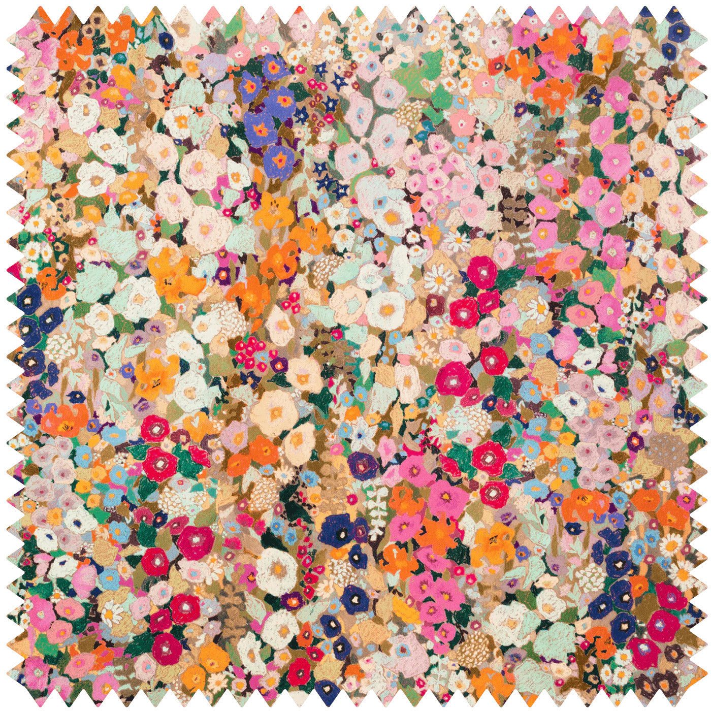 Hollyhocks Velvet Fabric -  Spring - House of Hackney - 1-FA-HOL-VE-SPR-XXX-XXX - Premier Wallcovering