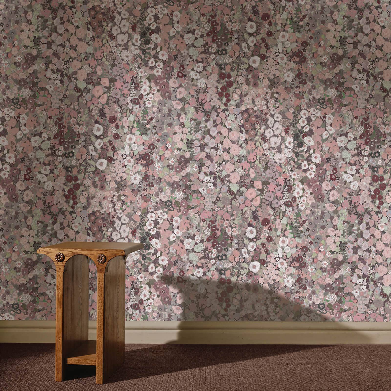 Hollyhocks Wallpaper - Earth - House of Hackney - 1-WA-HOL-DI-EAR-XXX - Premier Wallcovering