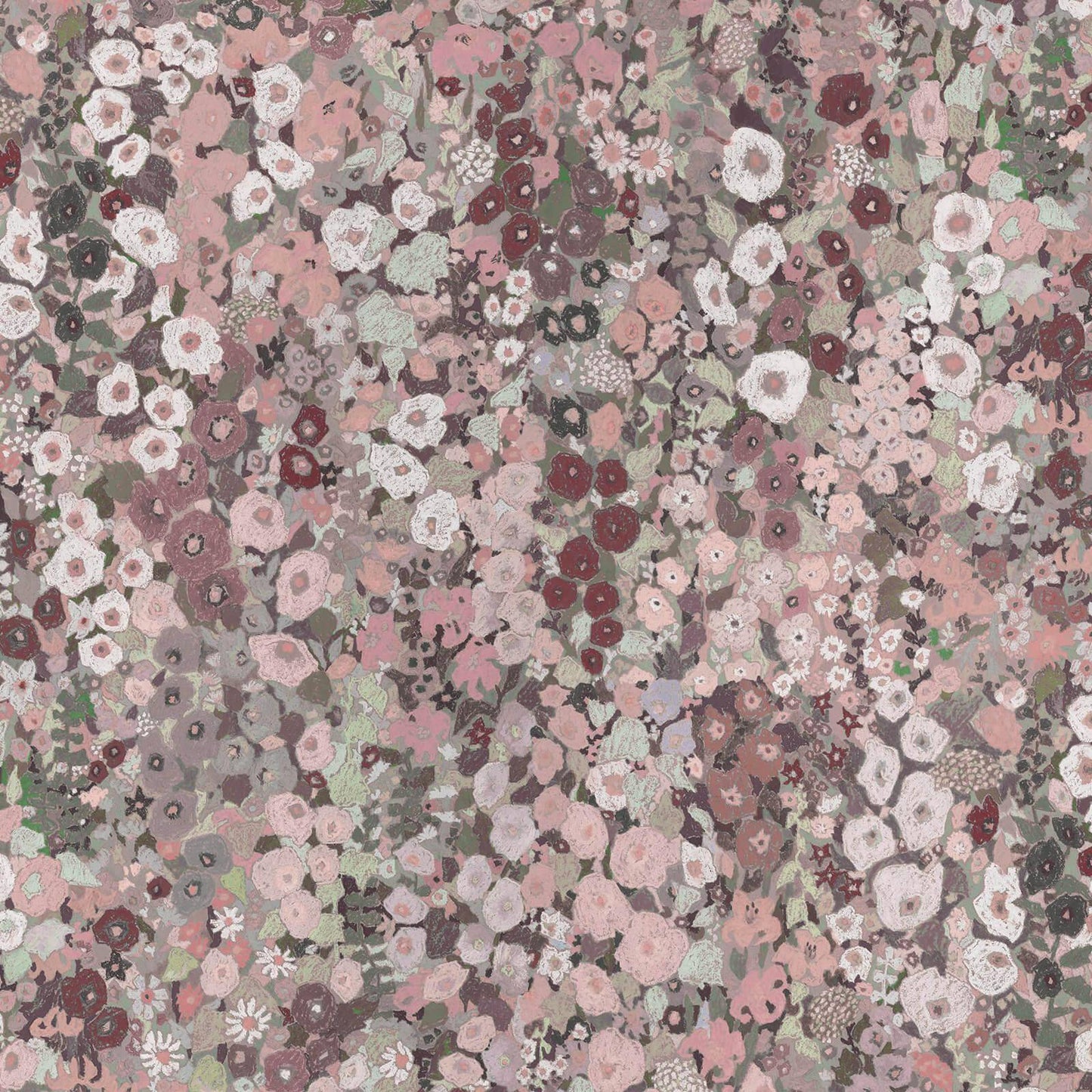 Hollyhocks Wallpaper - Earth - House of Hackney - 1-WA-HOL-DI-EAR-XXX - Premier Wallcovering