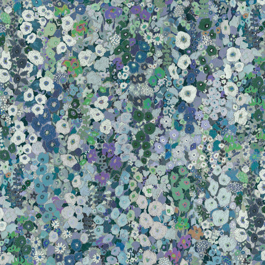 Hollyhocks Wallpaper - Dew - House of Hackney - 1-WA-HOL-DI-DEW-XXX - Premier Wallcovering